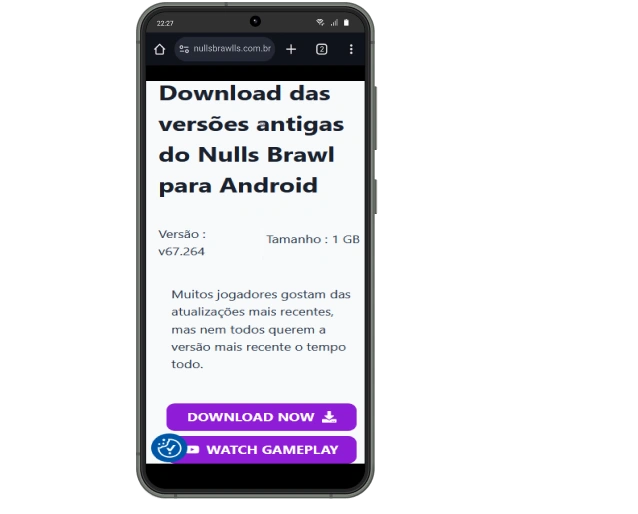 Nulls Brawl Old Version APK – 100% All Working Versions 2026 9 Clique no botão de download das versões antigas do Nulls Brawl