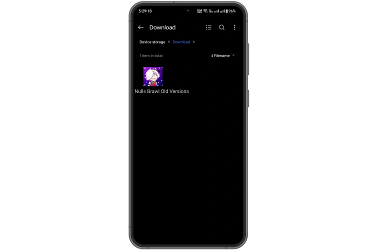 Nulls Brawl Old Version APK – 100% All Working Versions 2026 10 Localizar o arquivo baixado do Nulls Brawl Old