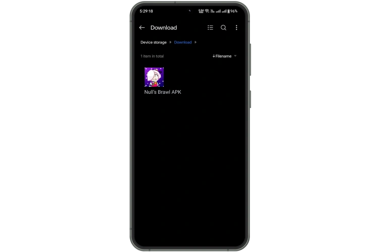 Localize o arquivo baixado “nulls brawl apk”
